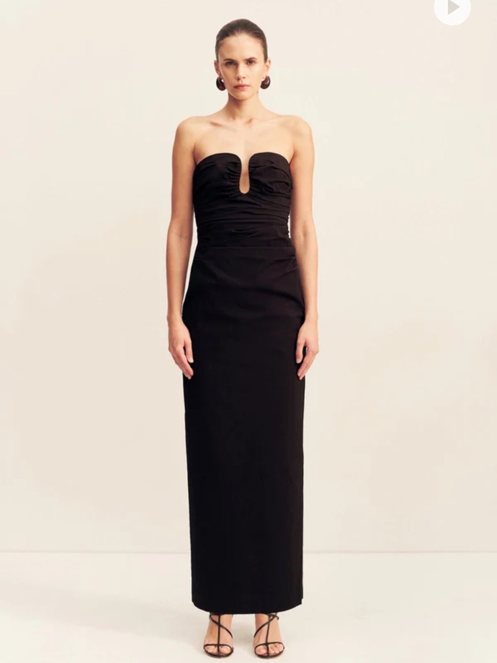 Shona Joy — Campbell Strapless U Wire Maxi Dress - Black